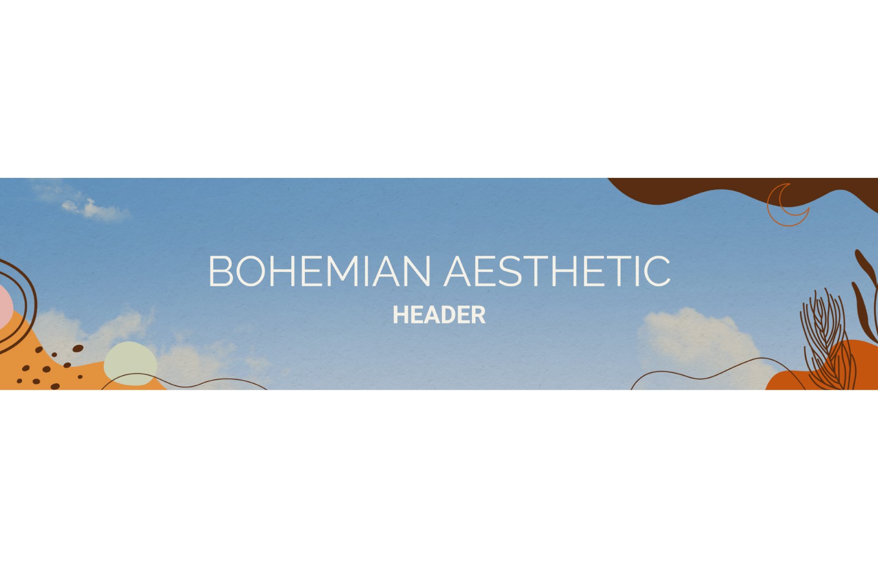 Bohemian Aesthetic Header Template