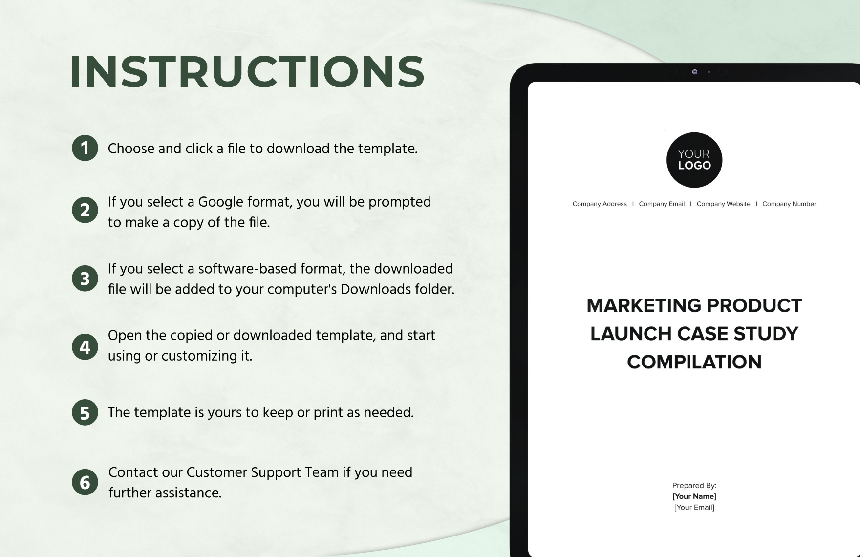 Marketing Product Launch Case Study Compilation Template