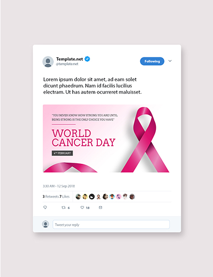 World Cancer Day Twitter PostTemplate