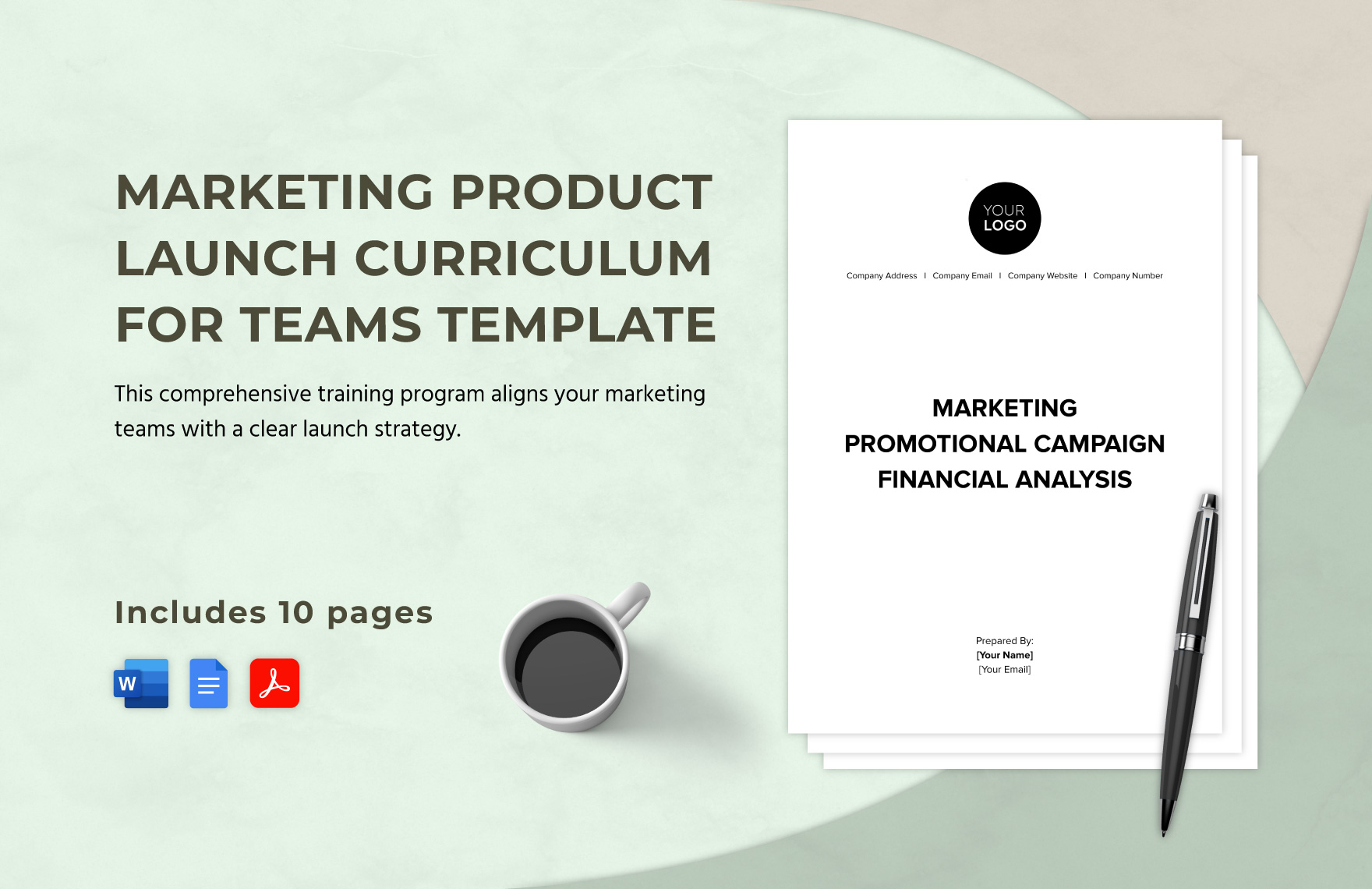 Marketing Product Launch Curriculum for Teams Template