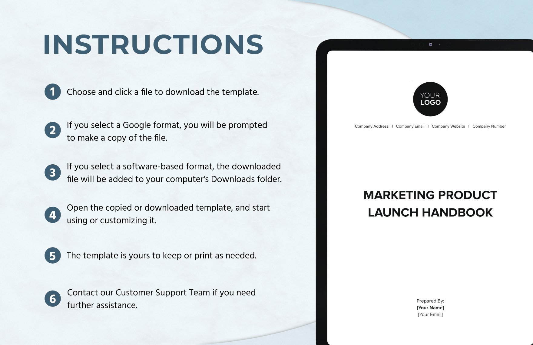 Marketing Product Launch Handbook Template