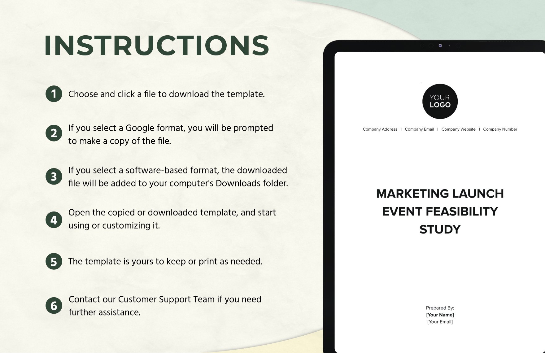 Marketing Launch Event Feasibility Study Template