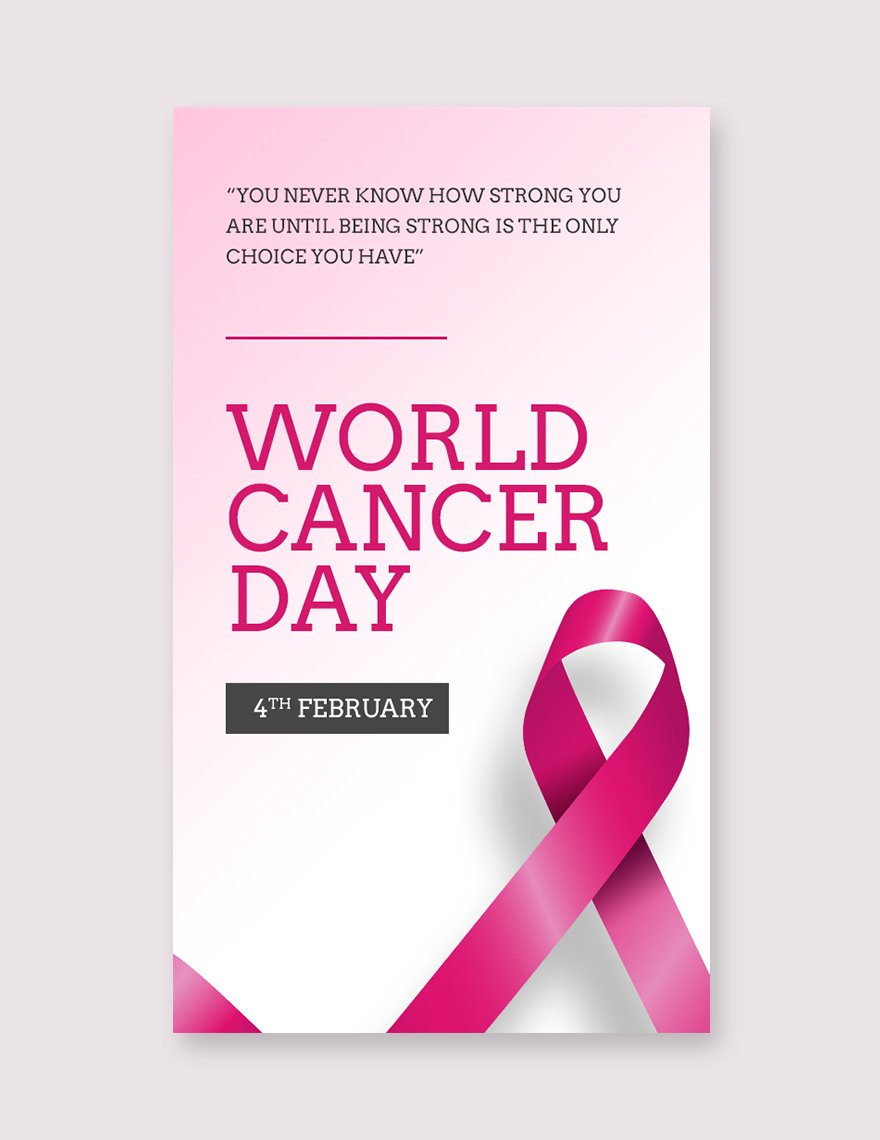 World Cancer Day Whatsapp Image Template