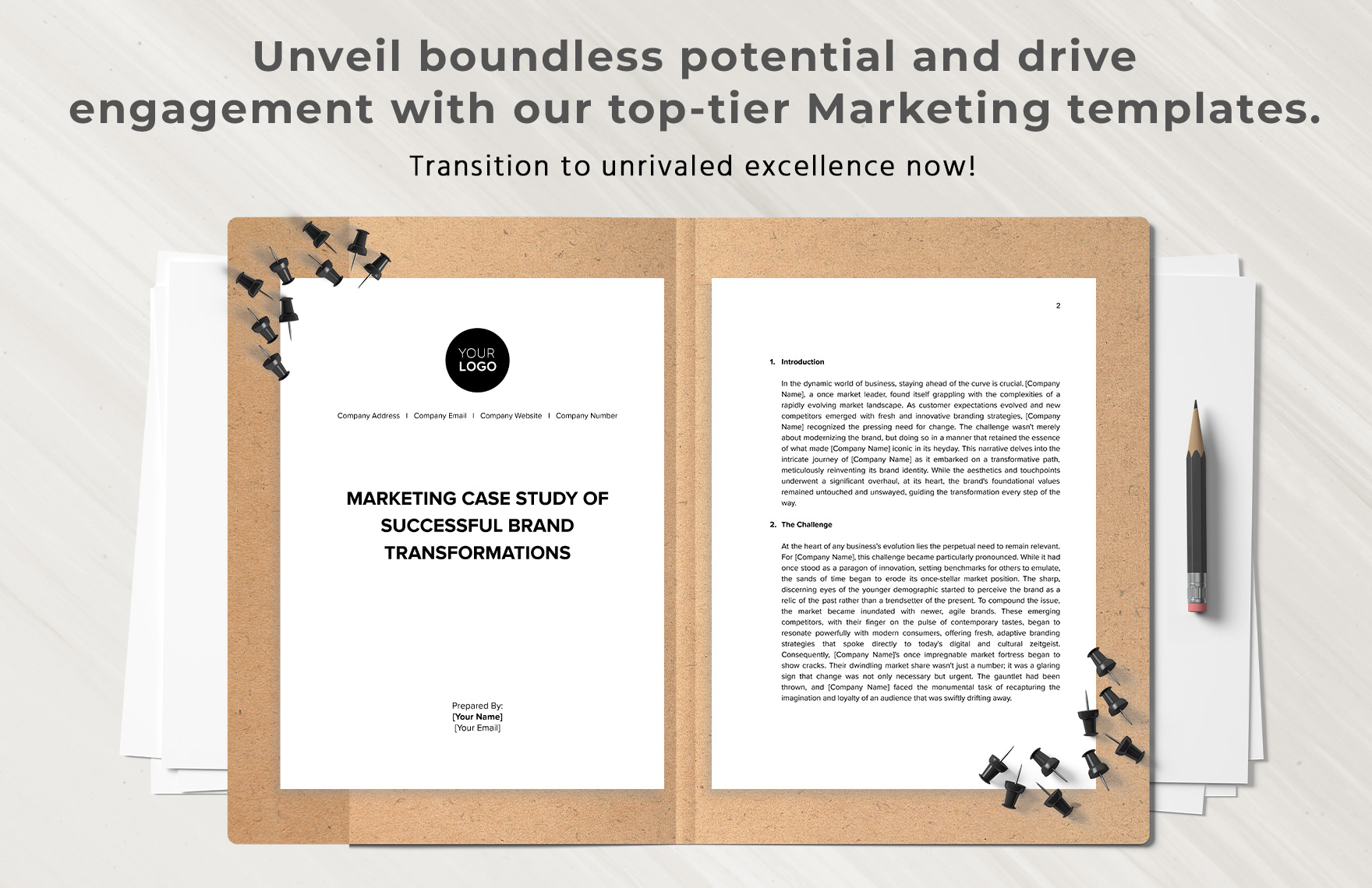 Marketing Case Study of Successful Brand Transformations Template
