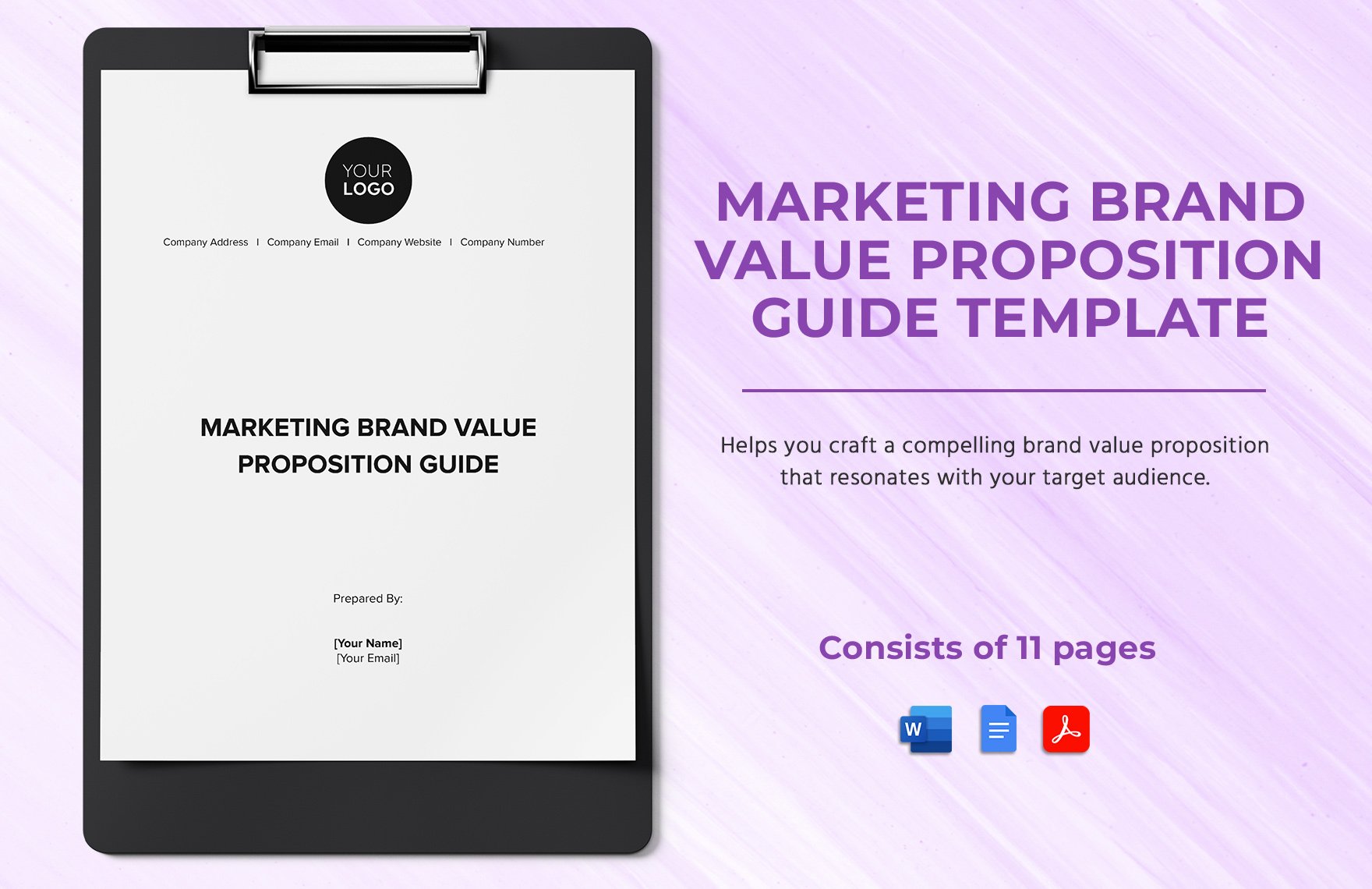 Marketing Brand Value Proposition Guide Template in Word, Google Docs, PDF