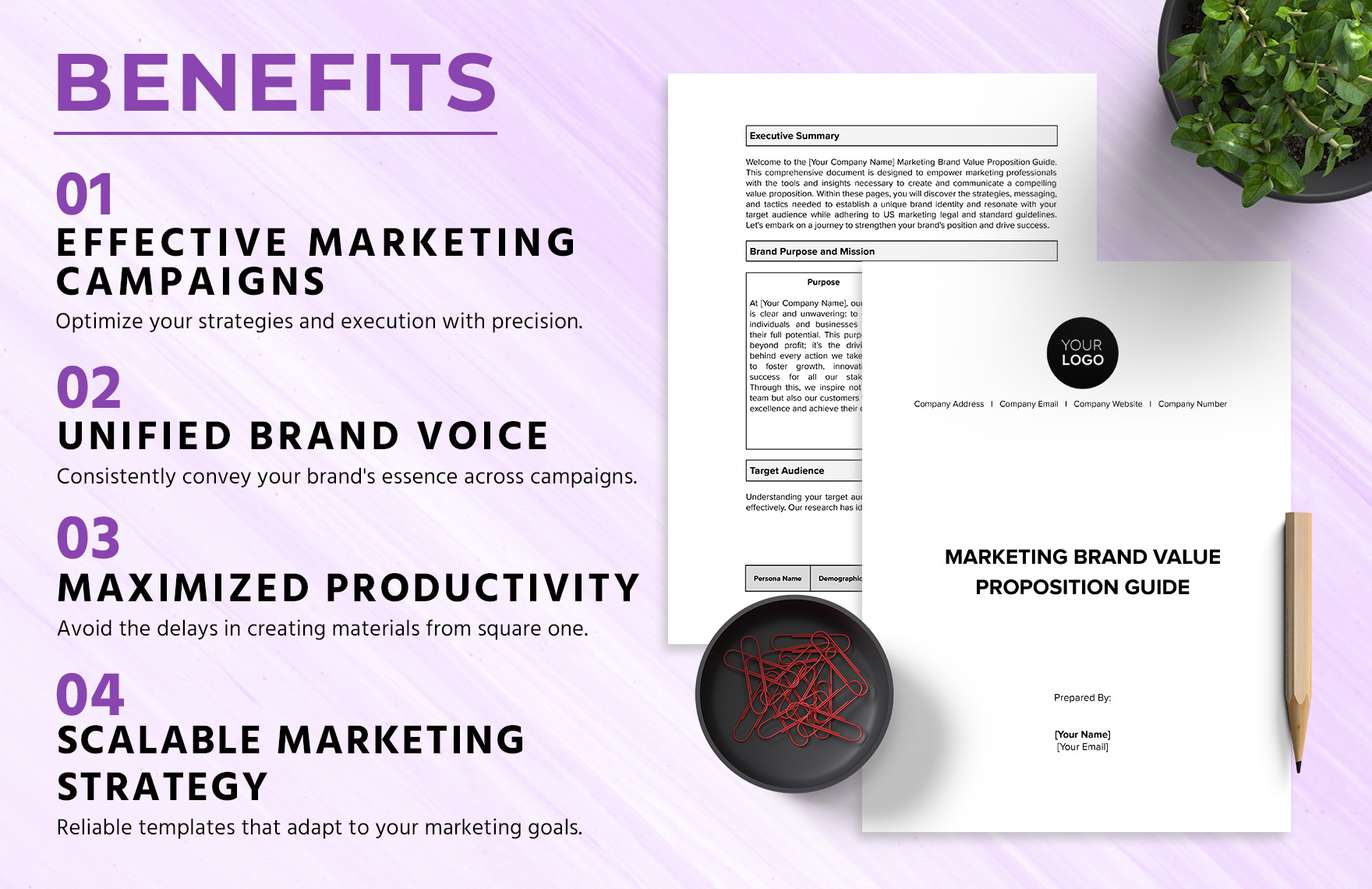 Marketing Brand Value Proposition Guide Template