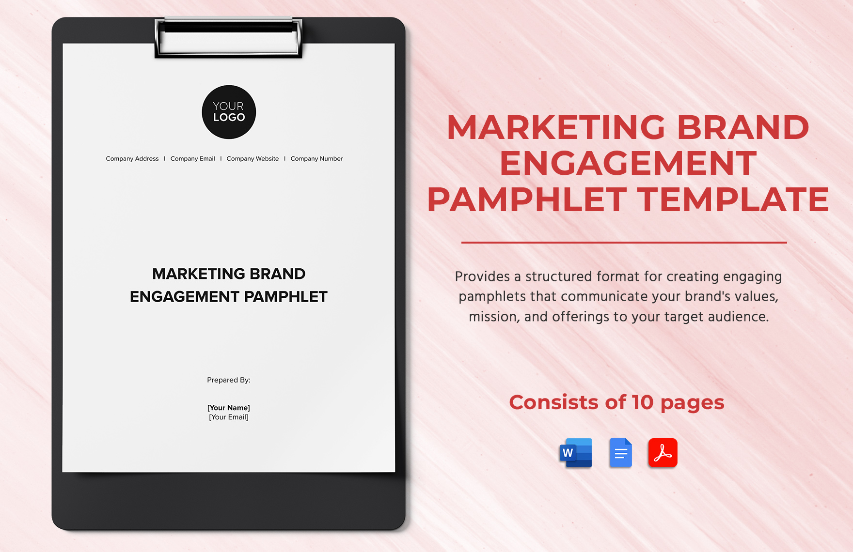 Marketing Brand Engagement Pamphlet Template