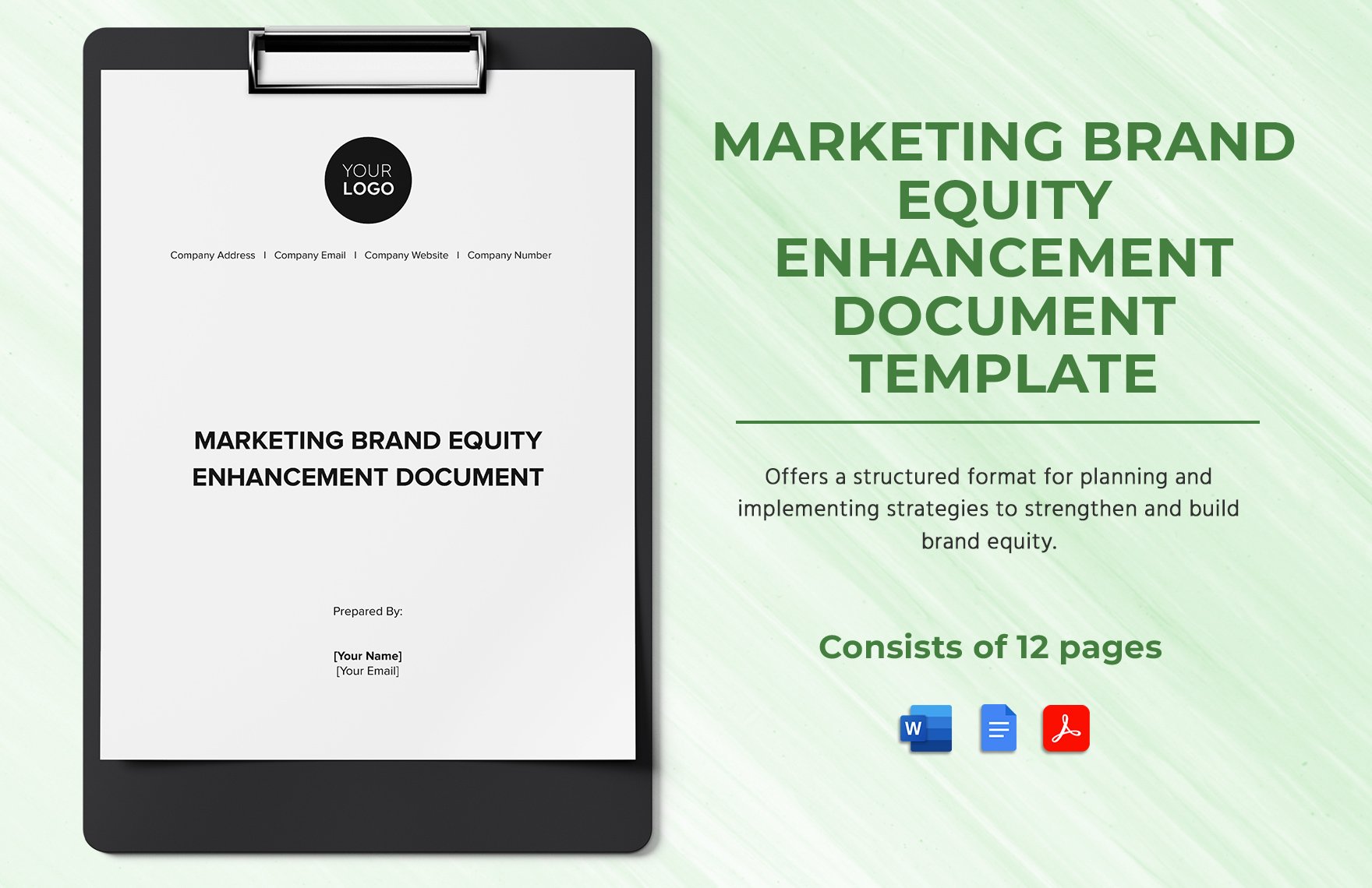 Marketing Brand Equity Enhancement Document Template in Word, Google Docs, PDF