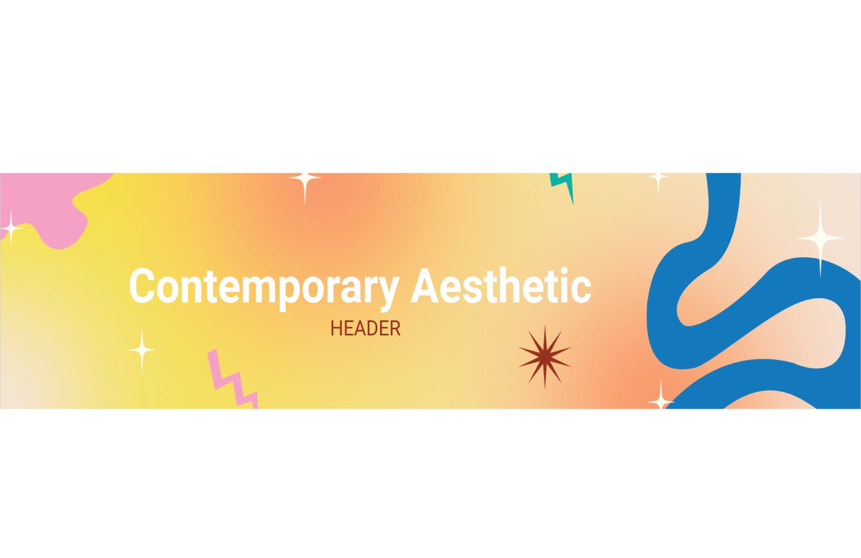 Contemporary Aesthetic Header Template