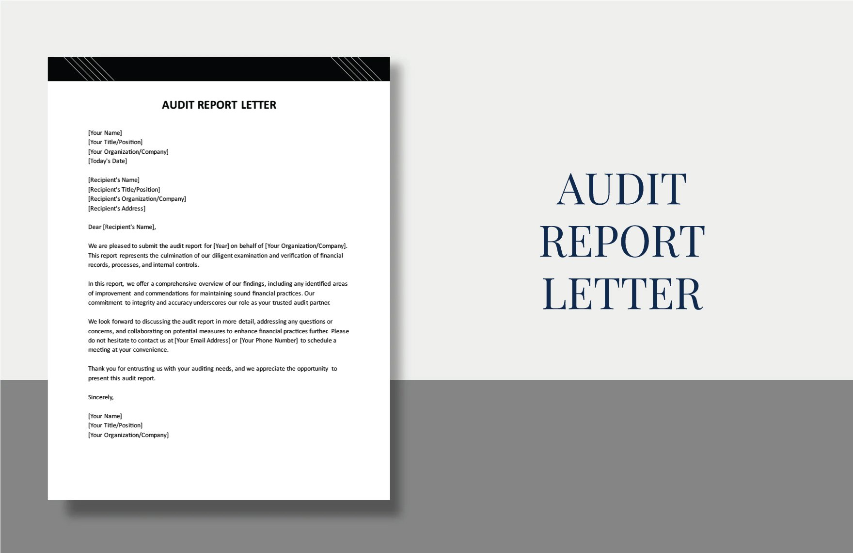 Audit Report Letter in Word, Google Docs, PDF