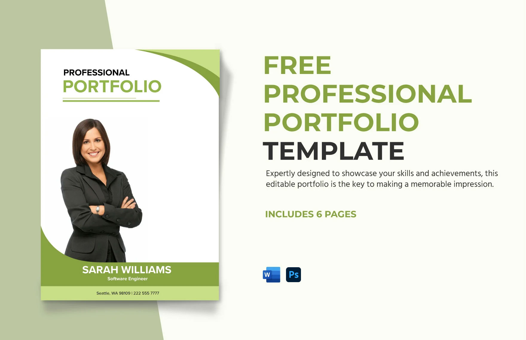 Free Professional Portfolio Template Download In Word PSD Apple