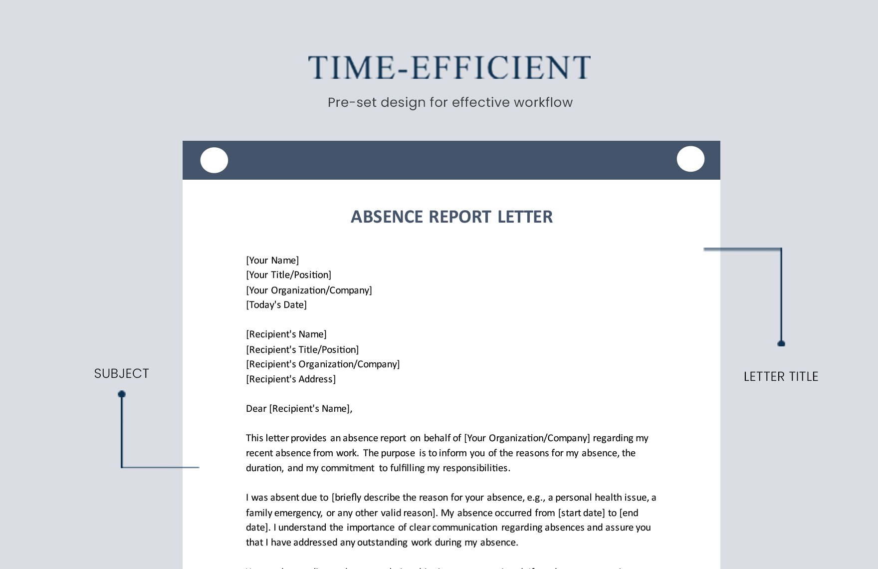 Absence Report Letter