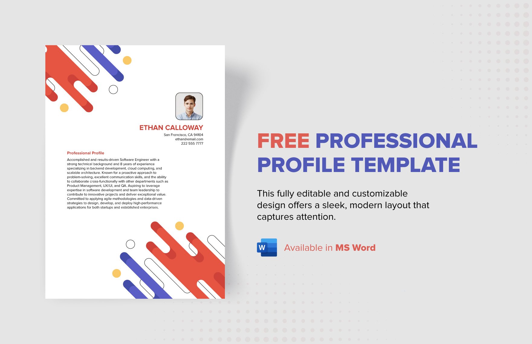 Free Professional Profile Template in Word