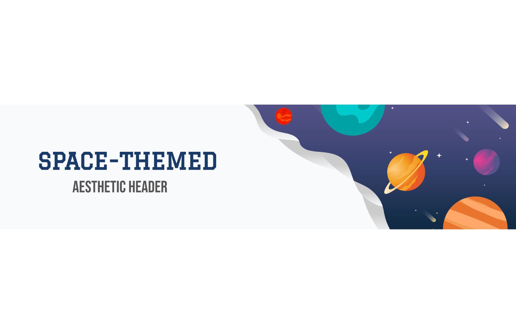 Space-themed Aesthetic Header Template