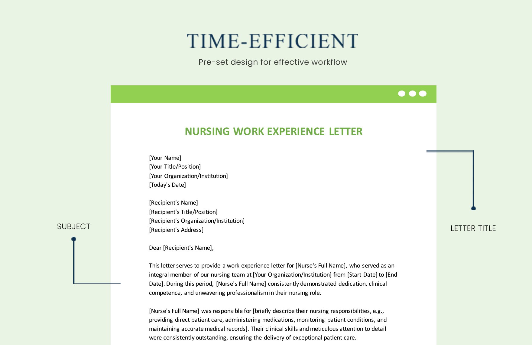 Nursing Work Experience Letter