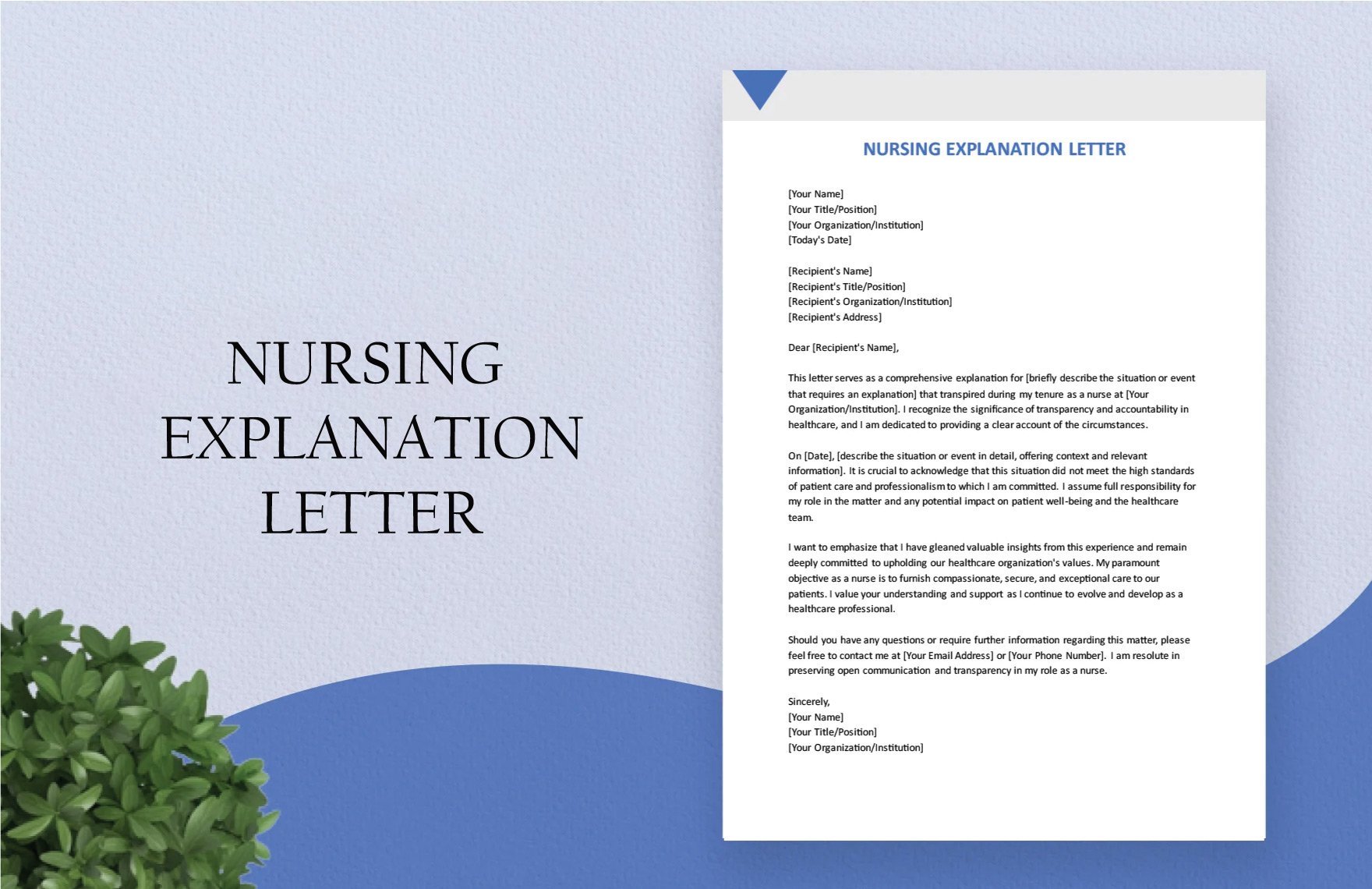 Nursing Explanation Letter in Word, Google Docs, PDF