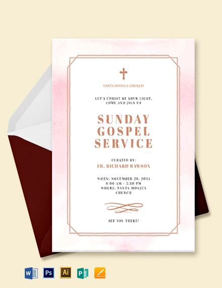 FREE Church Invitation Template - Word | PSD | InDesign ...