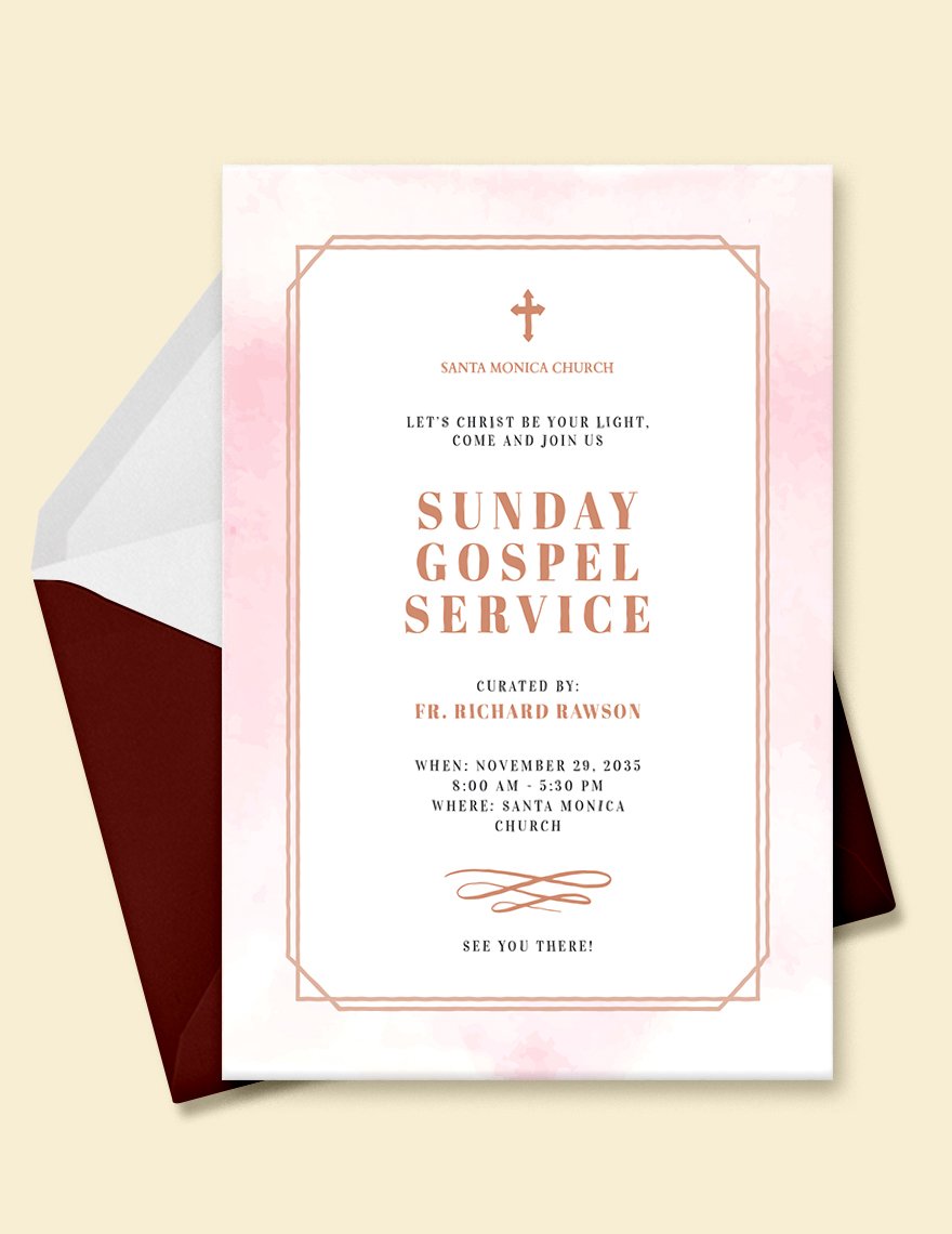 Church Service Invitation Template