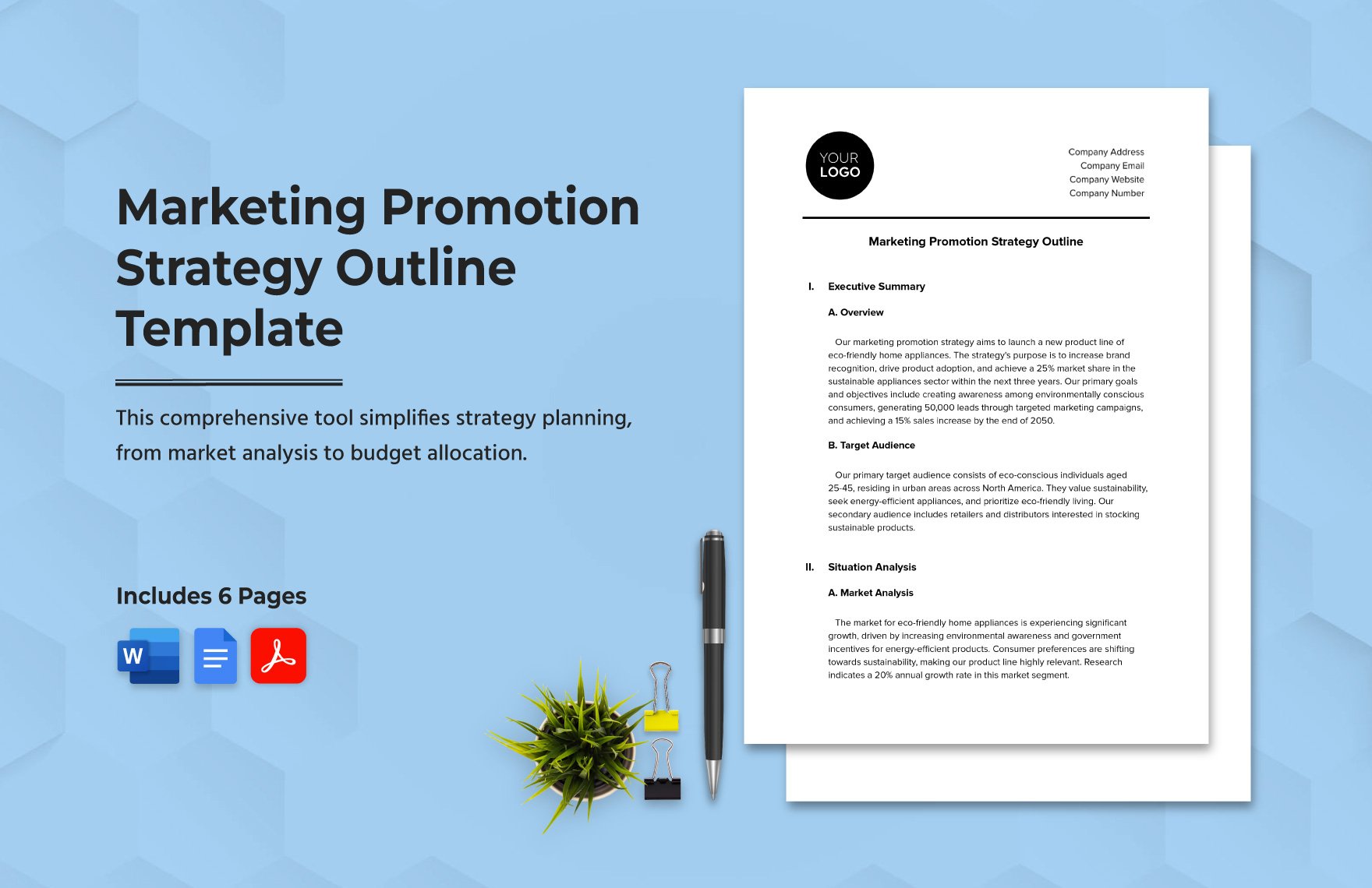 Marketing Promotion Strategy Outline Template in Word, Google Docs, PDF