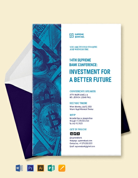 investment seminar invitation template 440x570