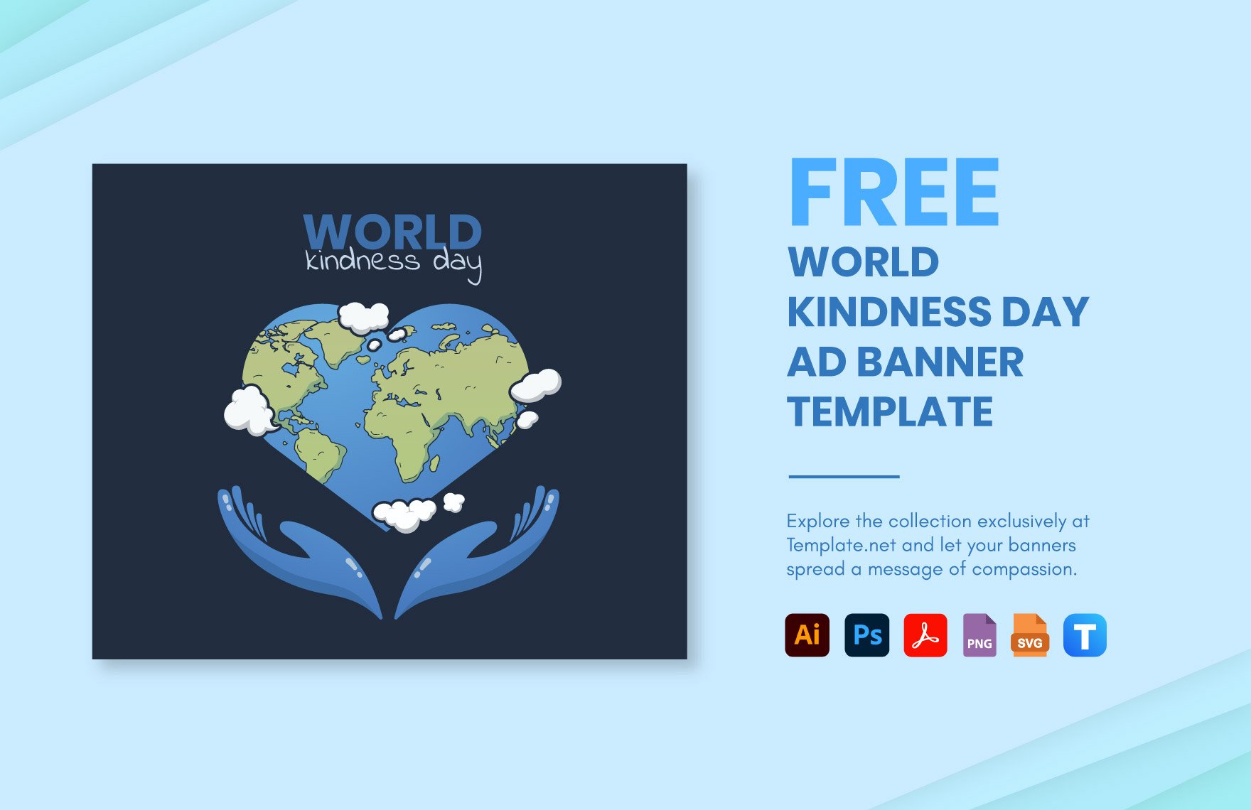 Free World Kindness Day Ad Banner Template in PDF, Illustrator, PSD, SVG, PNG