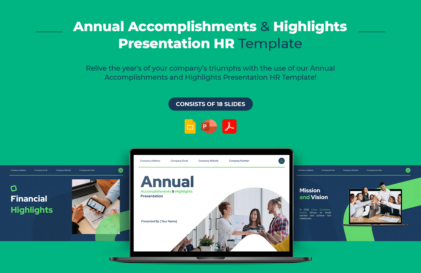 Annual Accomplishments and Highlights Presentation HR Template