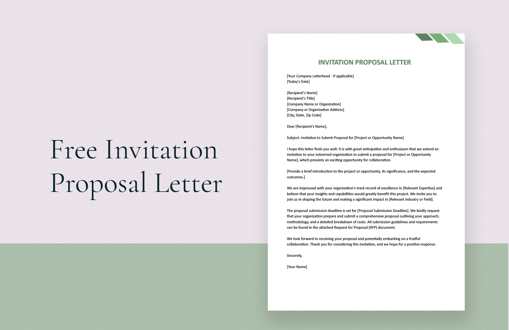 Invitation Proposal Letter