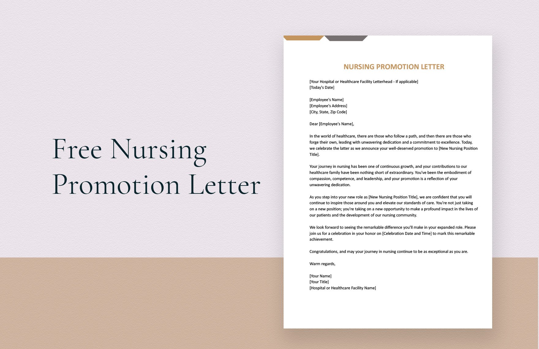 Nursing Promotion Letter
