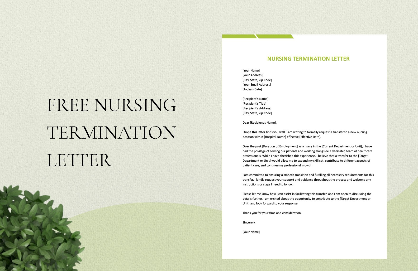 Nursing Termination Letter