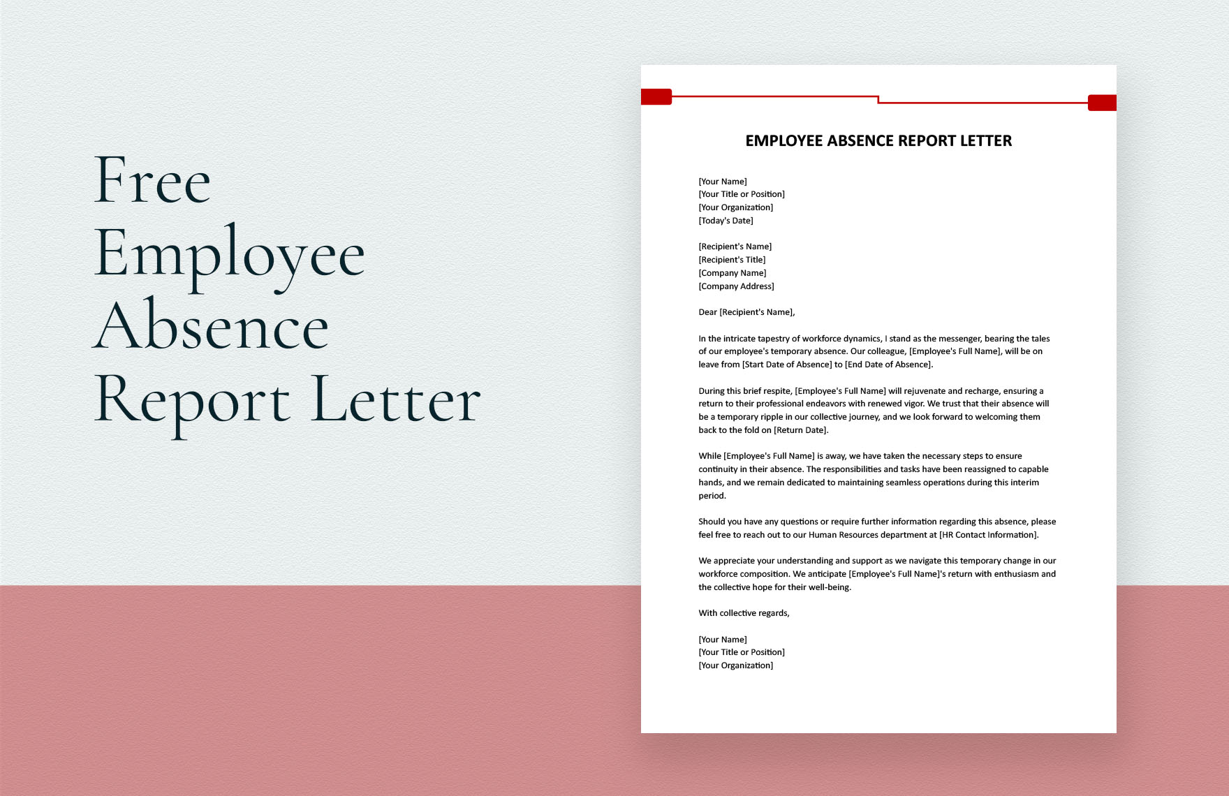 Employee Absence Report Letter