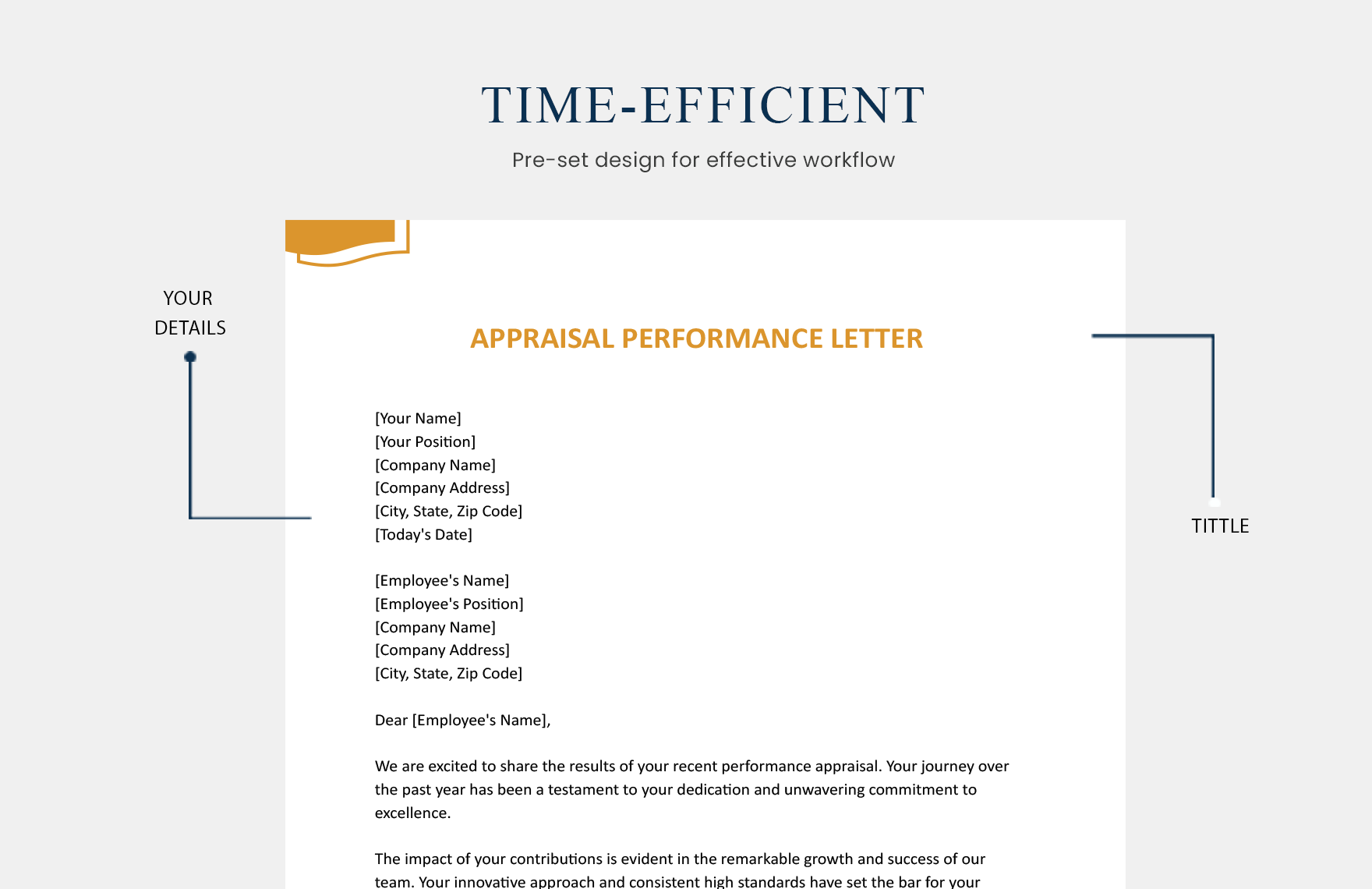 Appraisal Performance Letter