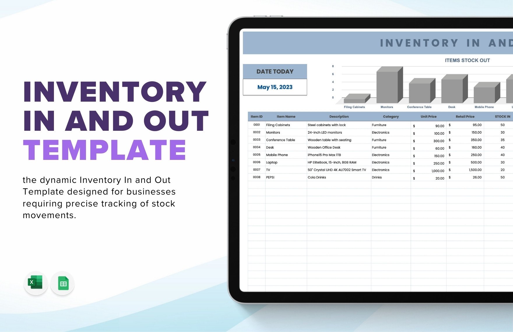 Inventory In and Out Template