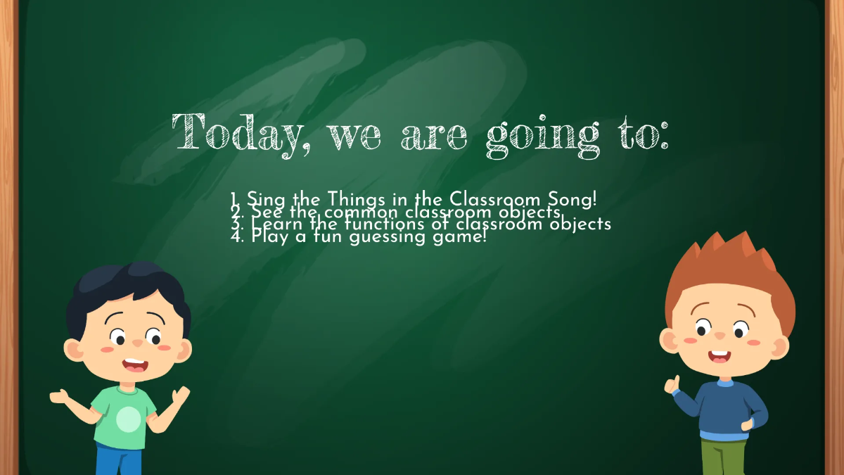 Free Labeling Common Objects In The Classroom Template to Edit Online