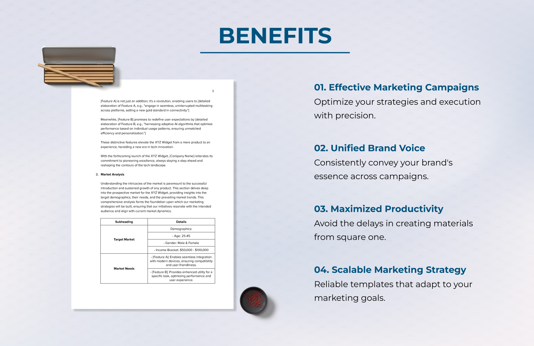 Marketing Extended Plan for Product Rollout Template