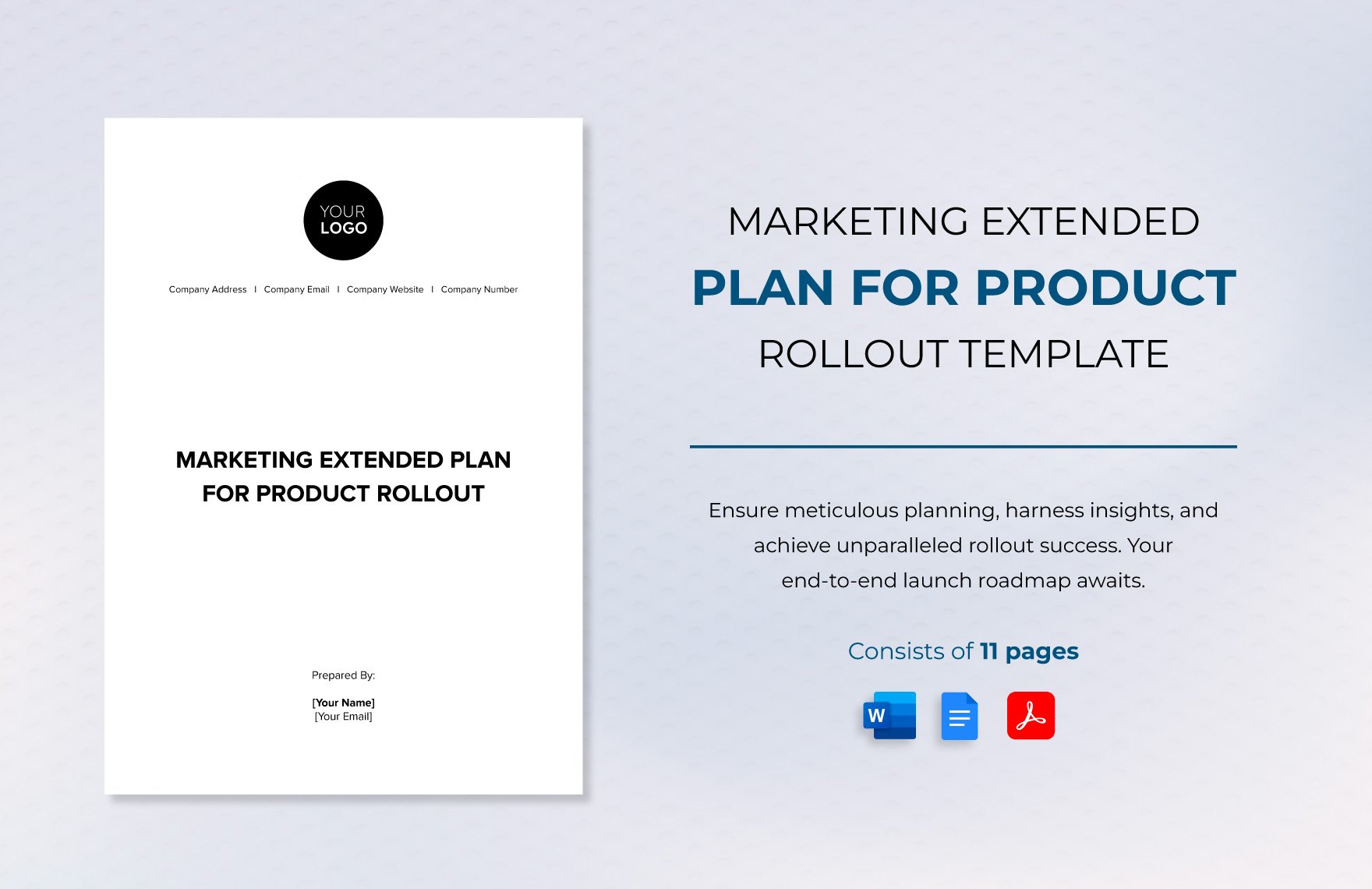 Marketing Extended Plan for Product Rollout Template in Word, Google Docs, PDF