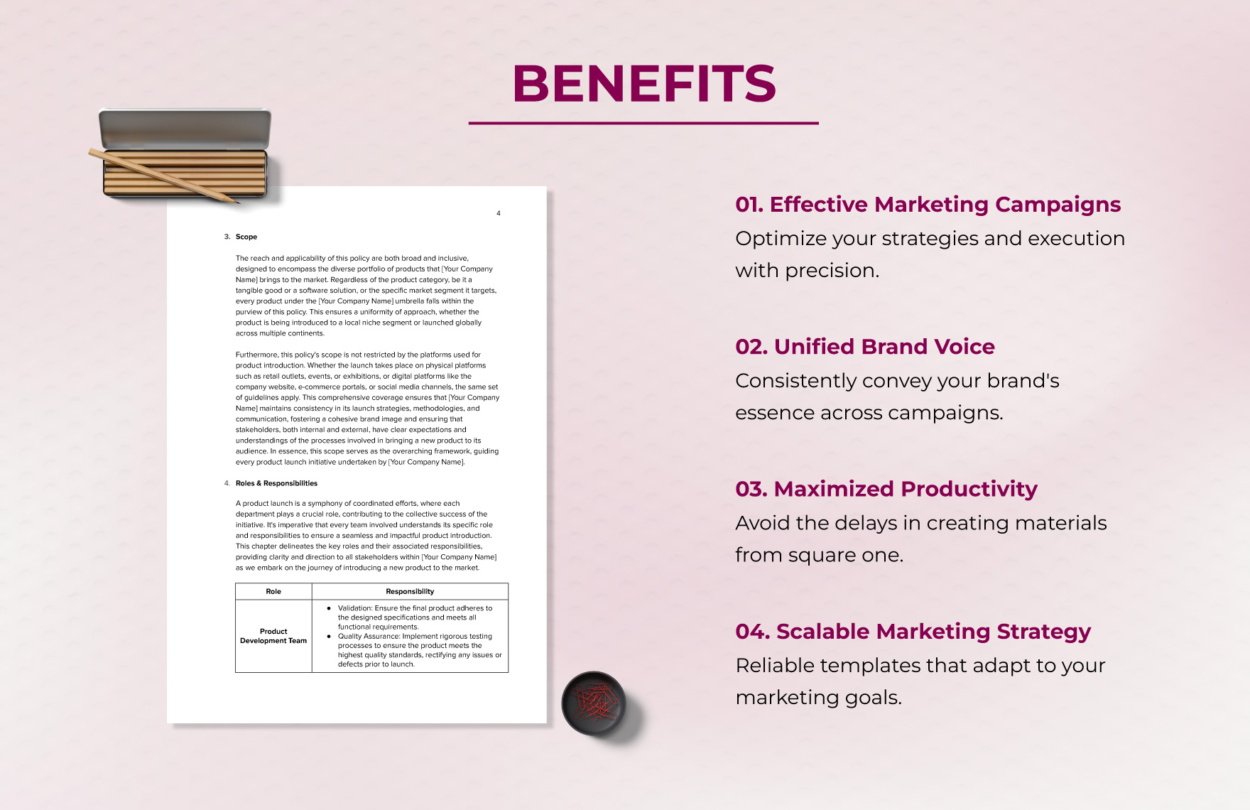 Marketing Policy & Procedure for Launching Products Template