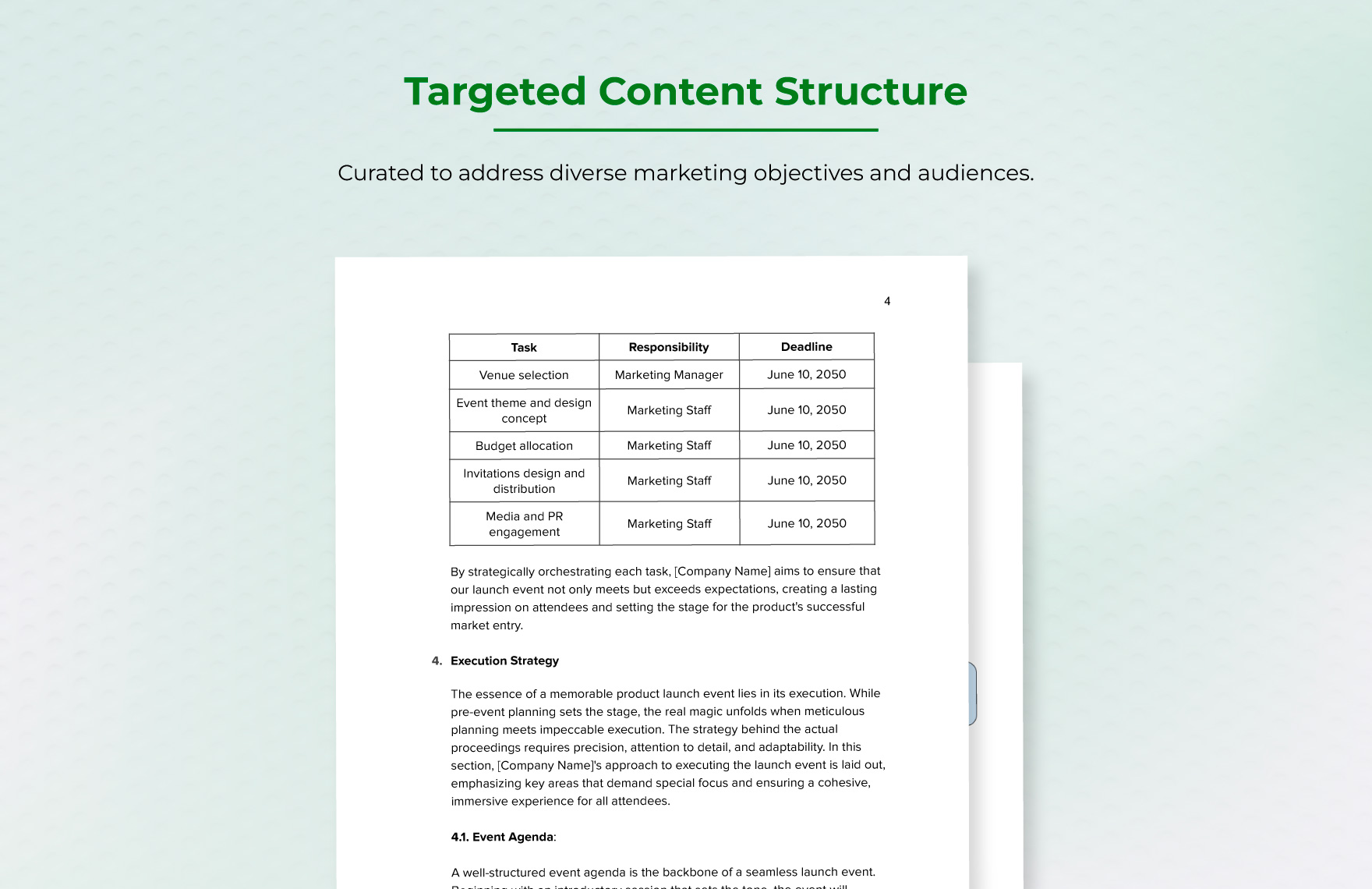 Marketing Protocol for Launch Event Management Template