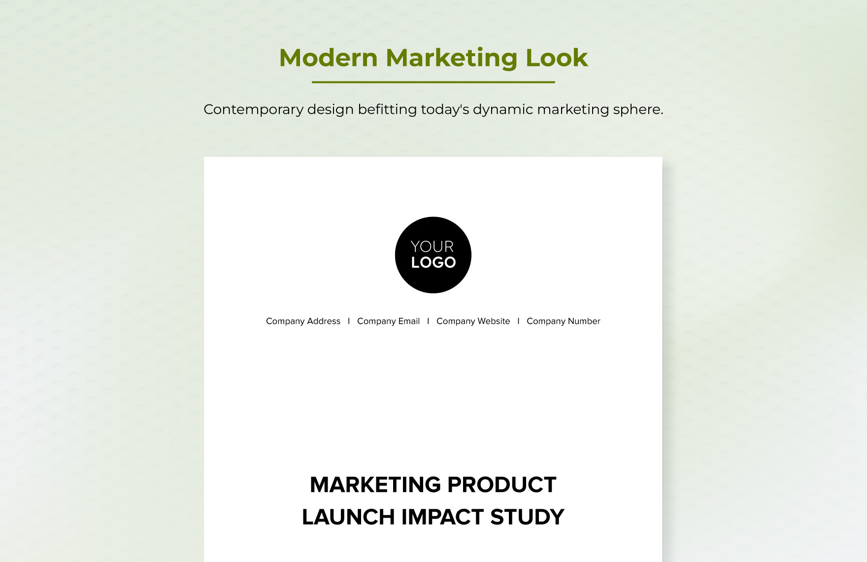 Marketing Product Launch Impact Study Template