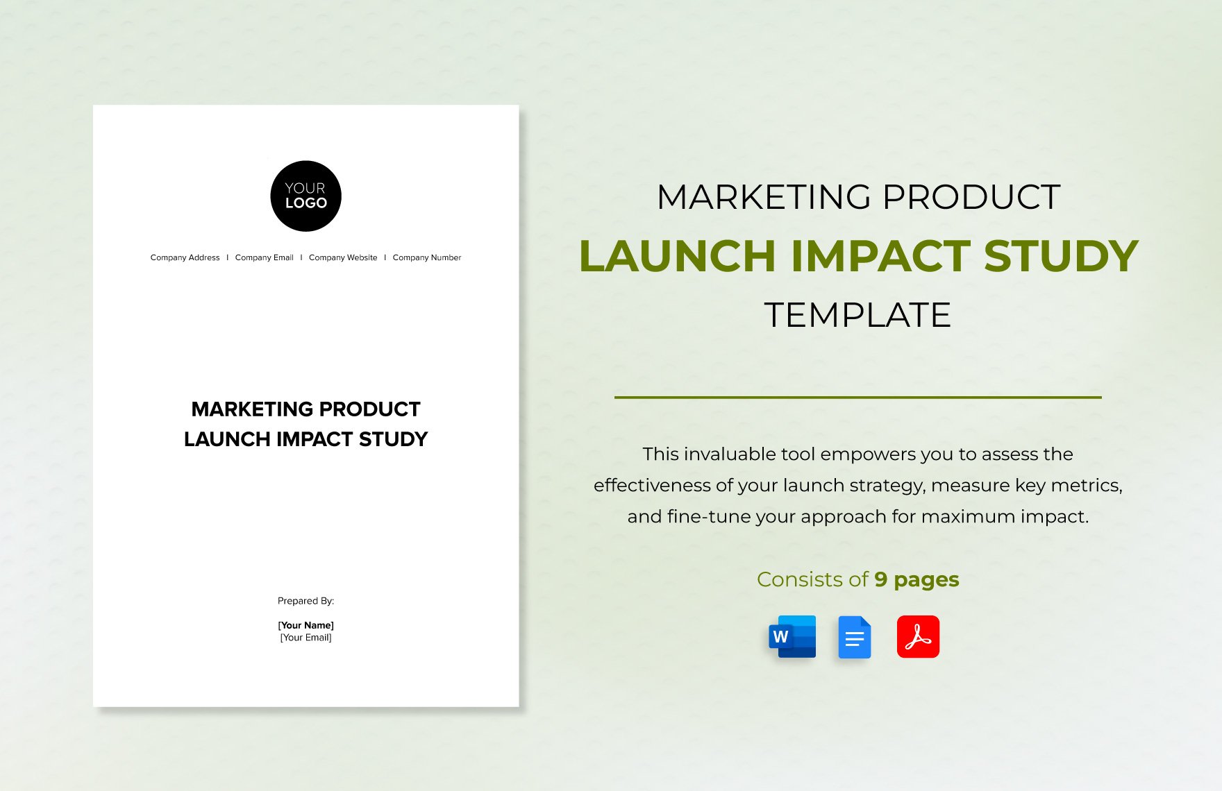 Marketing Product Launch Impact Study Template