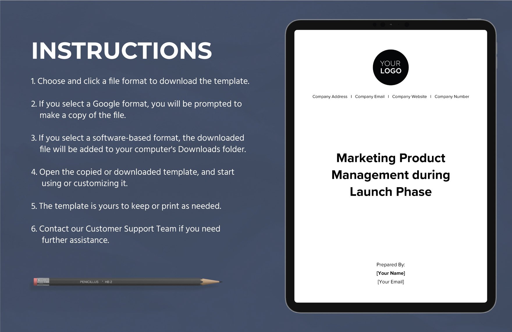 Marketing Product Management during Launch Phase Template