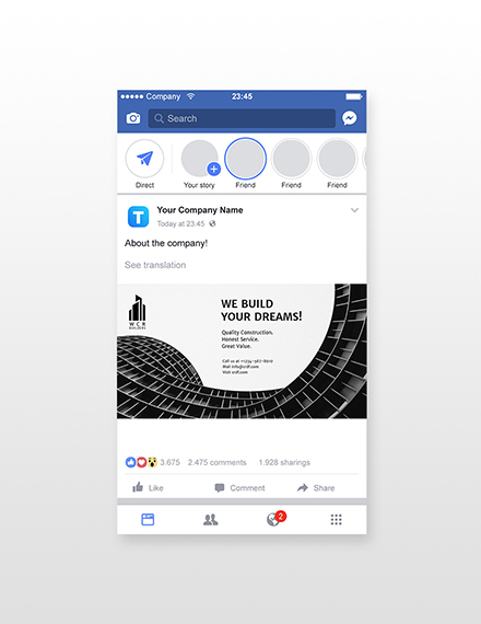 Construction Facebook Ad Banner Template Psd Template Net