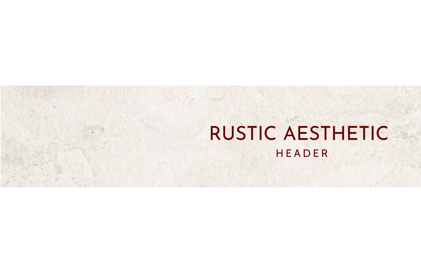 Rustic Aesthetic Header Template