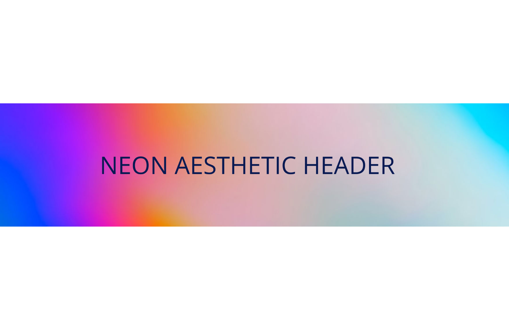 Neon Aesthetic Header Template