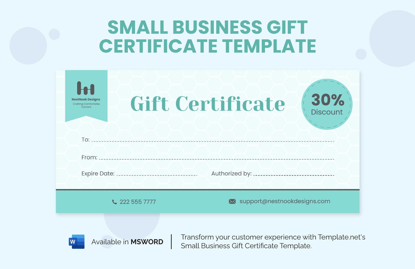 Free Small Business Gift Certificate Template
