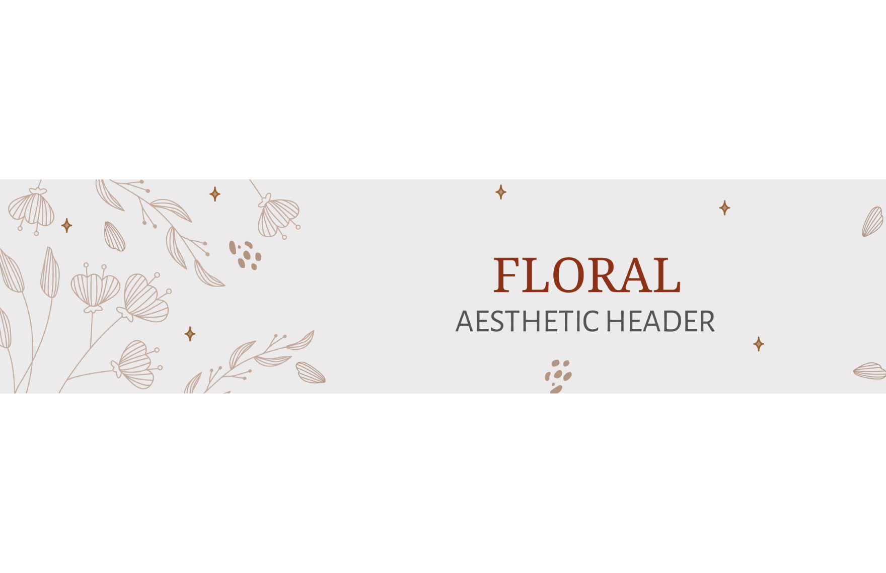 Floral Aesthetic Header Template
