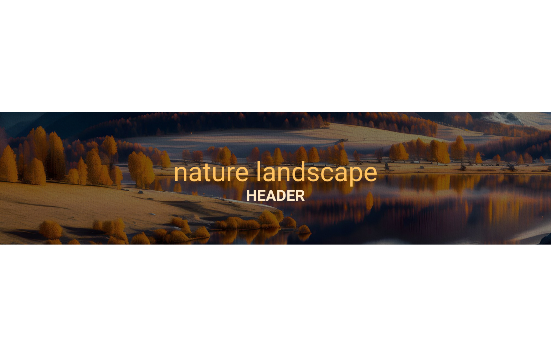 Nature Landscape Photo Header Template