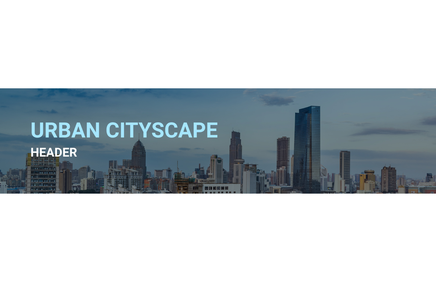 Urban Cityscape Photo Header Template - Edit Online & Download