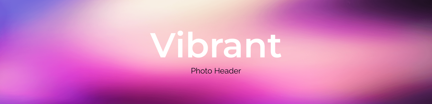 Free Vibrant Photo Header Template