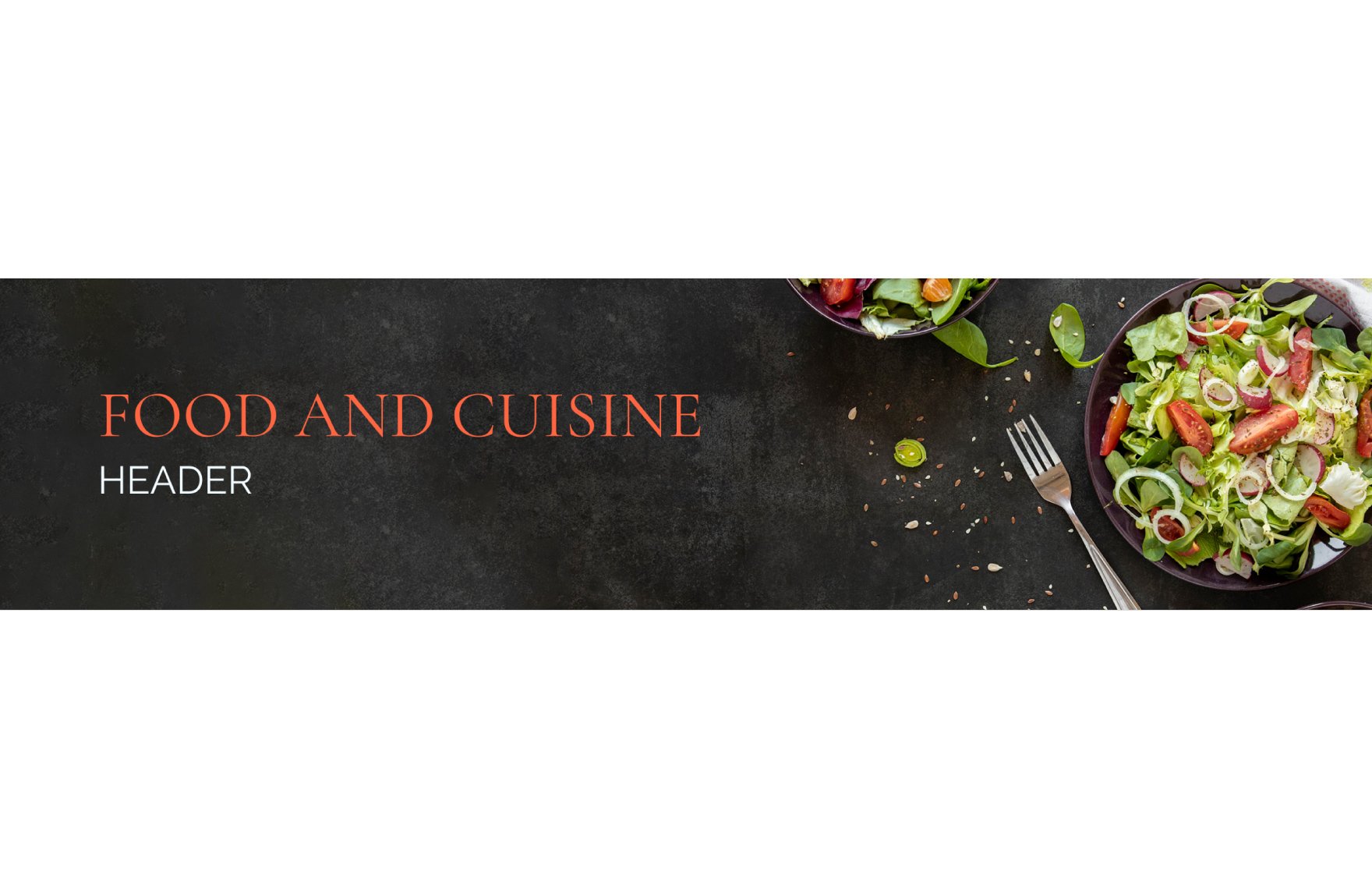 Food and Cuisine Photo Header Template