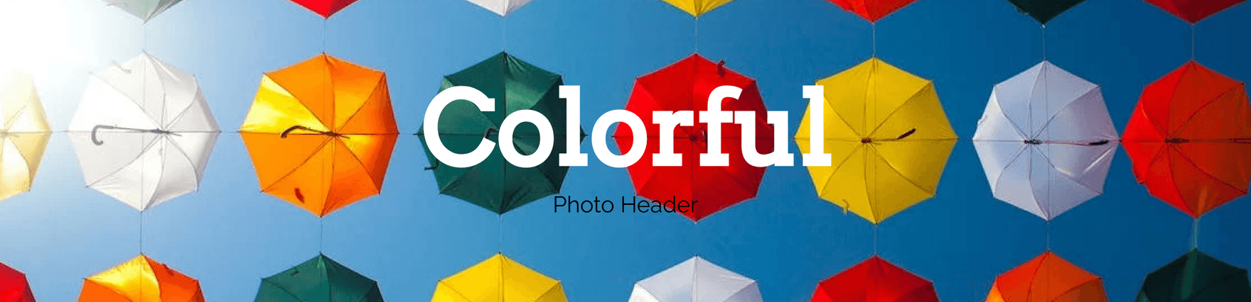 Colorful Photo Header